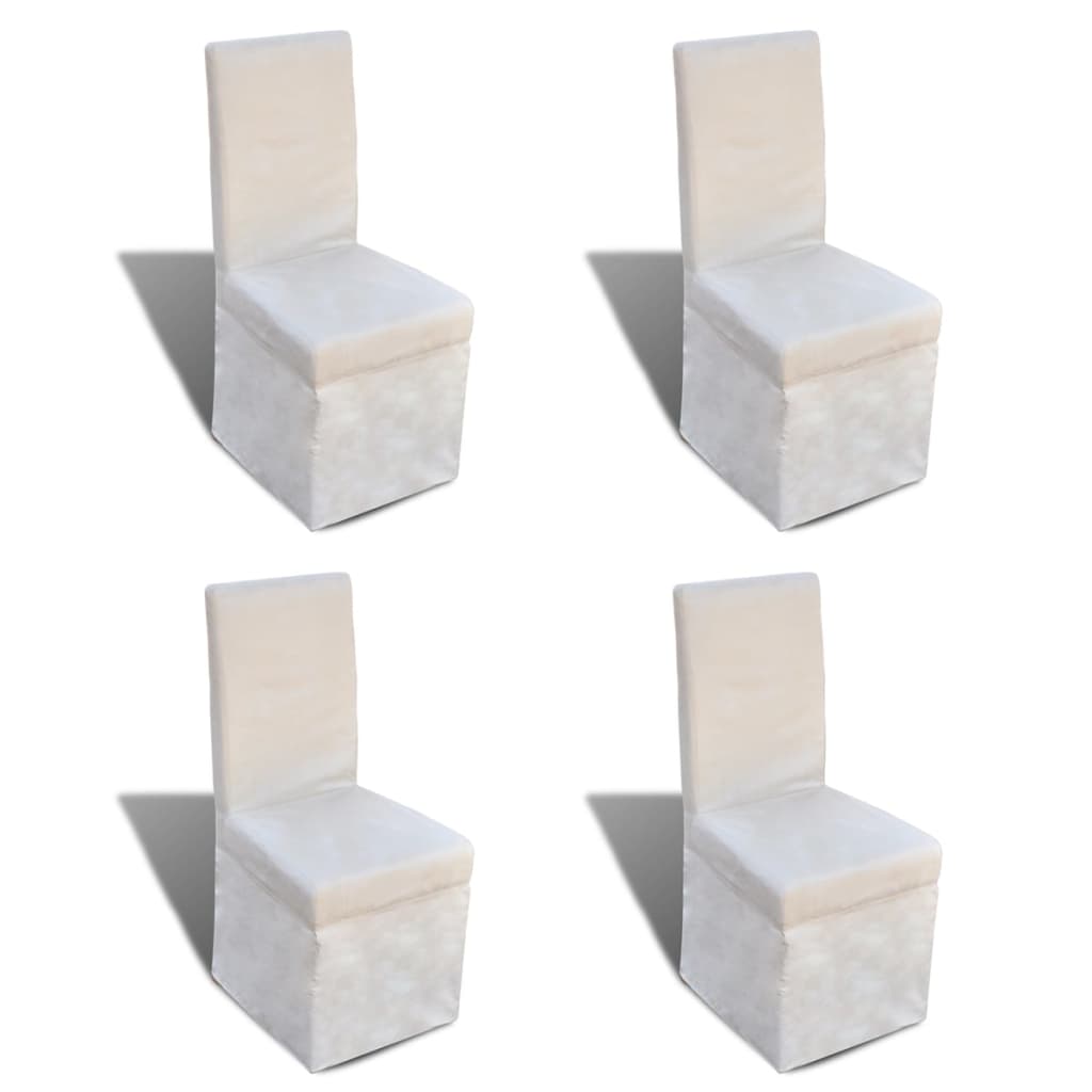 vidaXL Eetkamerstoelen 4 st stof donkergrijs