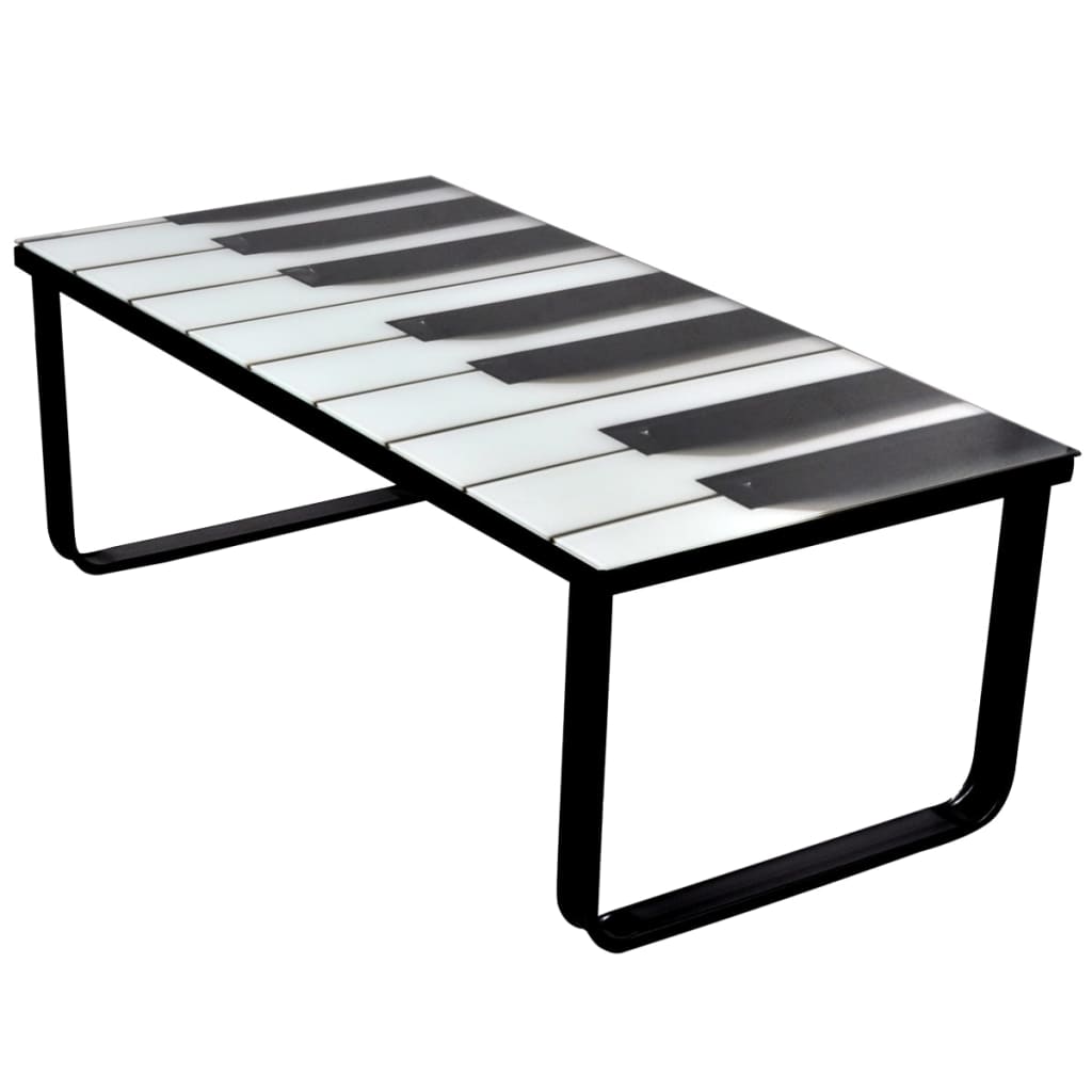 vidaXL Salontafel met glazen tafelblad rechthoekig
