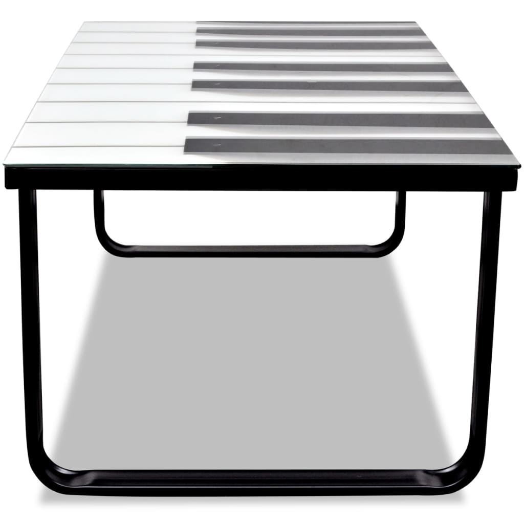 vidaXL Salontafel met glazen tafelblad rechthoekig