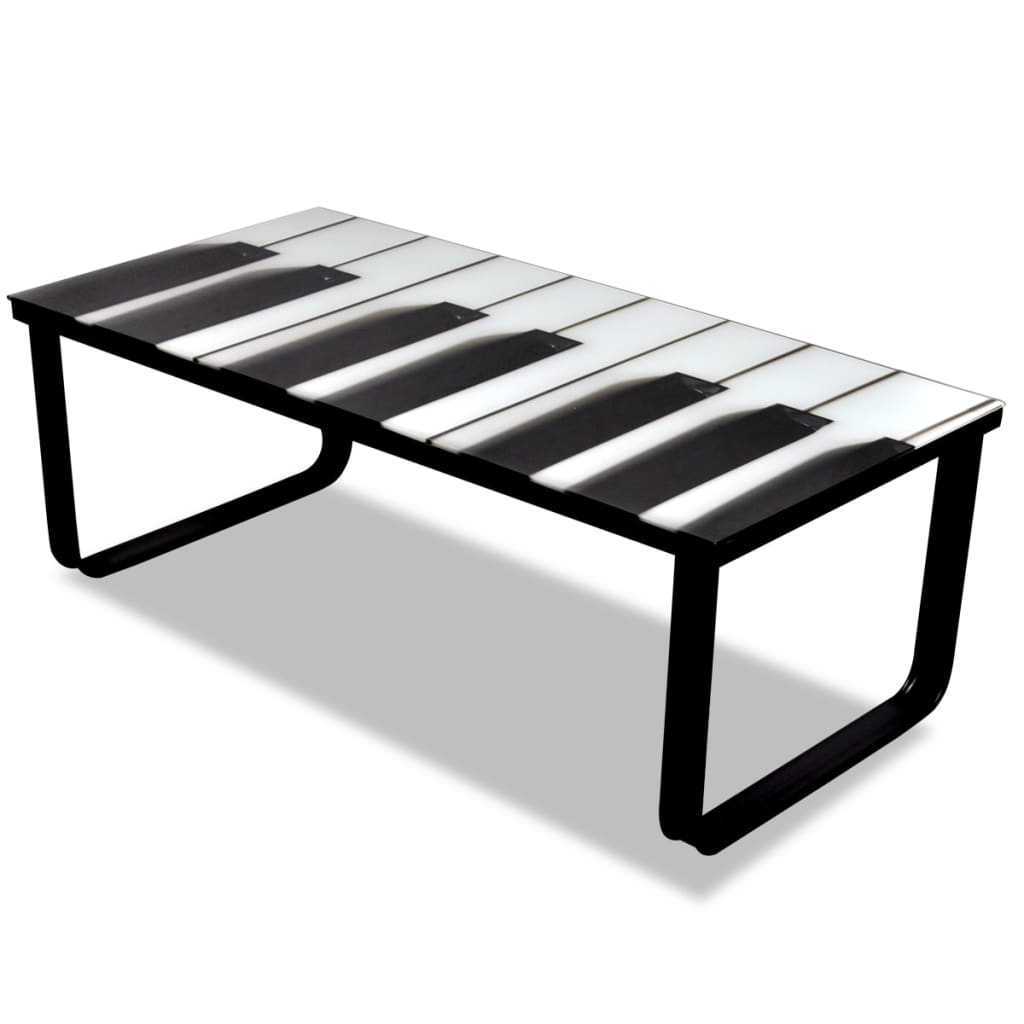 vidaXL Salontafel met glazen tafelblad rechthoekig