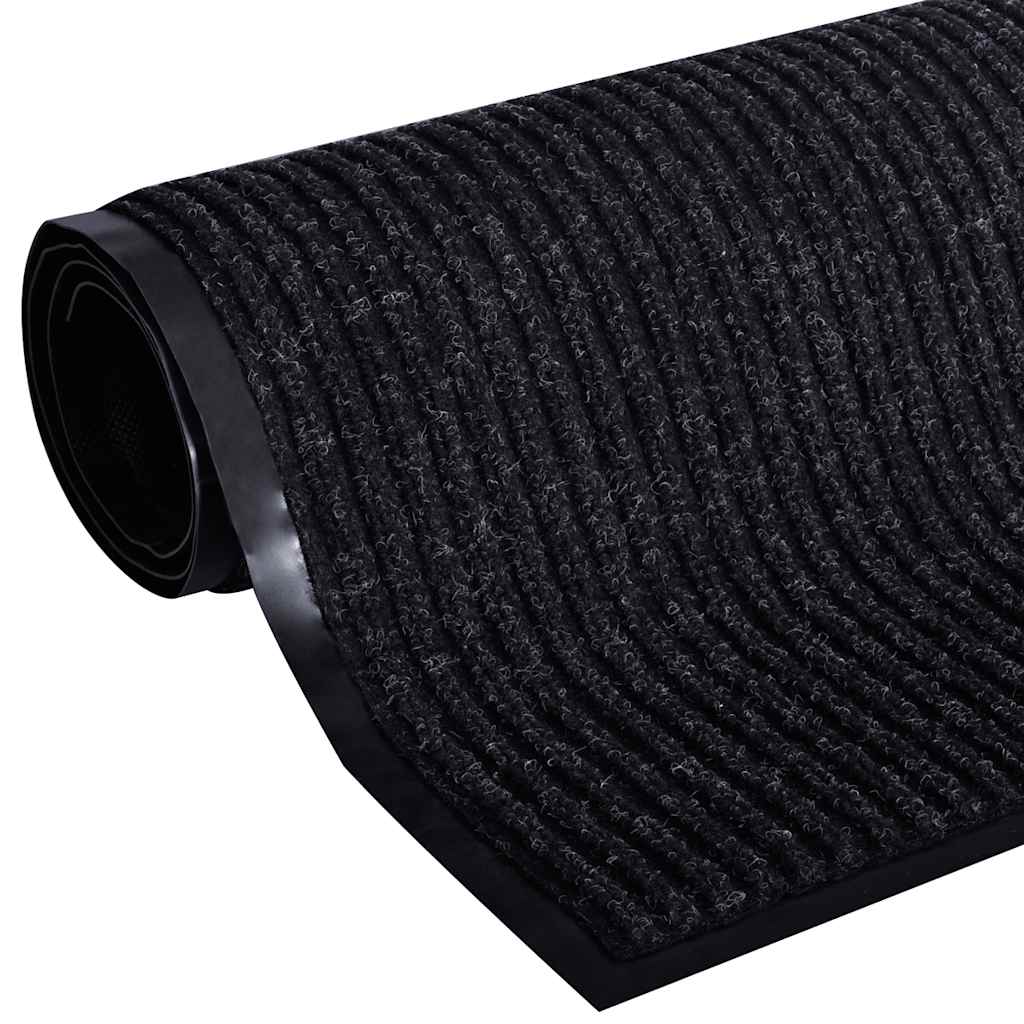 vidaXL Deurmat 90x60 cm PVC zwart