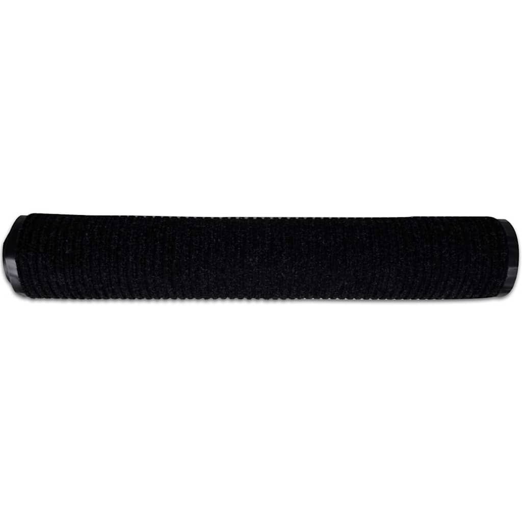 vidaXL Deurmat 90x60 cm PVC zwart