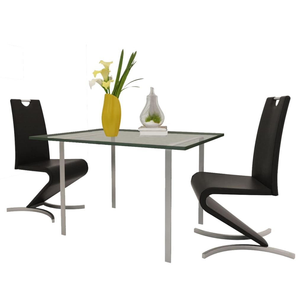 vidaXL Eetkamerstoelen 2 st kunstleer wit