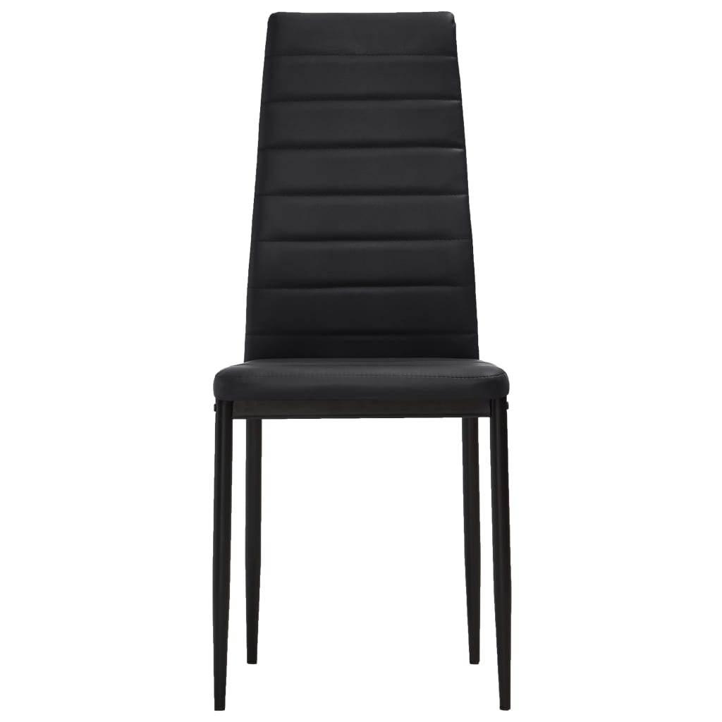 vidaXL Eetkamerstoelen 4 st kunstleer zwart