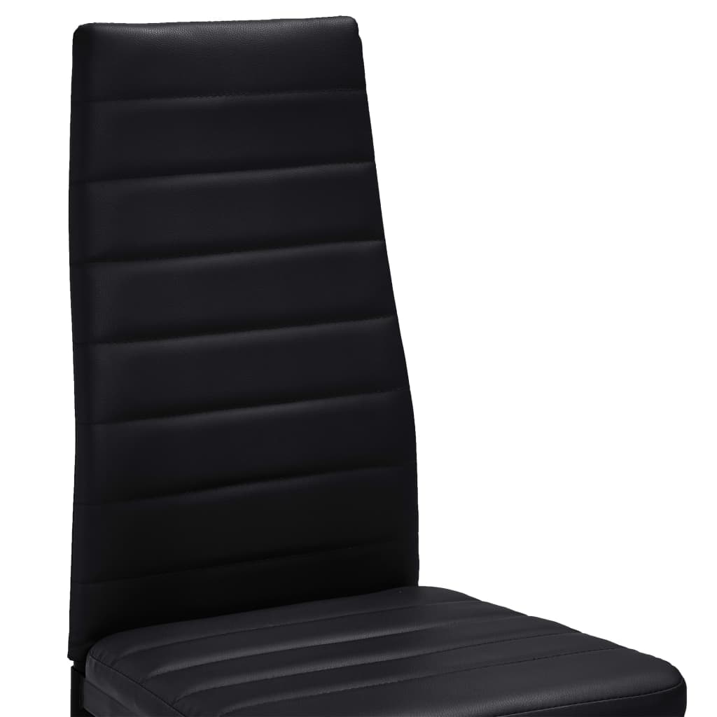 vidaXL Eetkamerstoelen 4 st kunstleer zwart