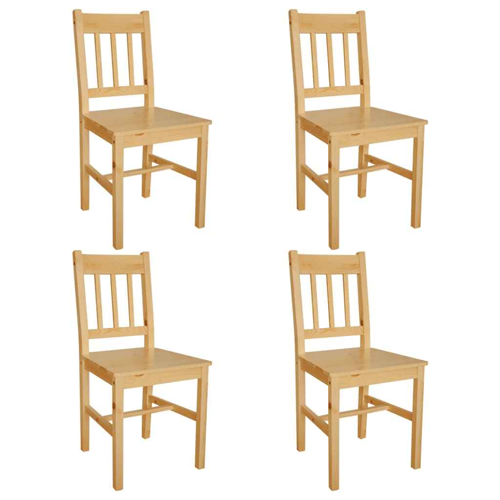vidaXL Eetkamerstoelen 2 st grenenhout wit
