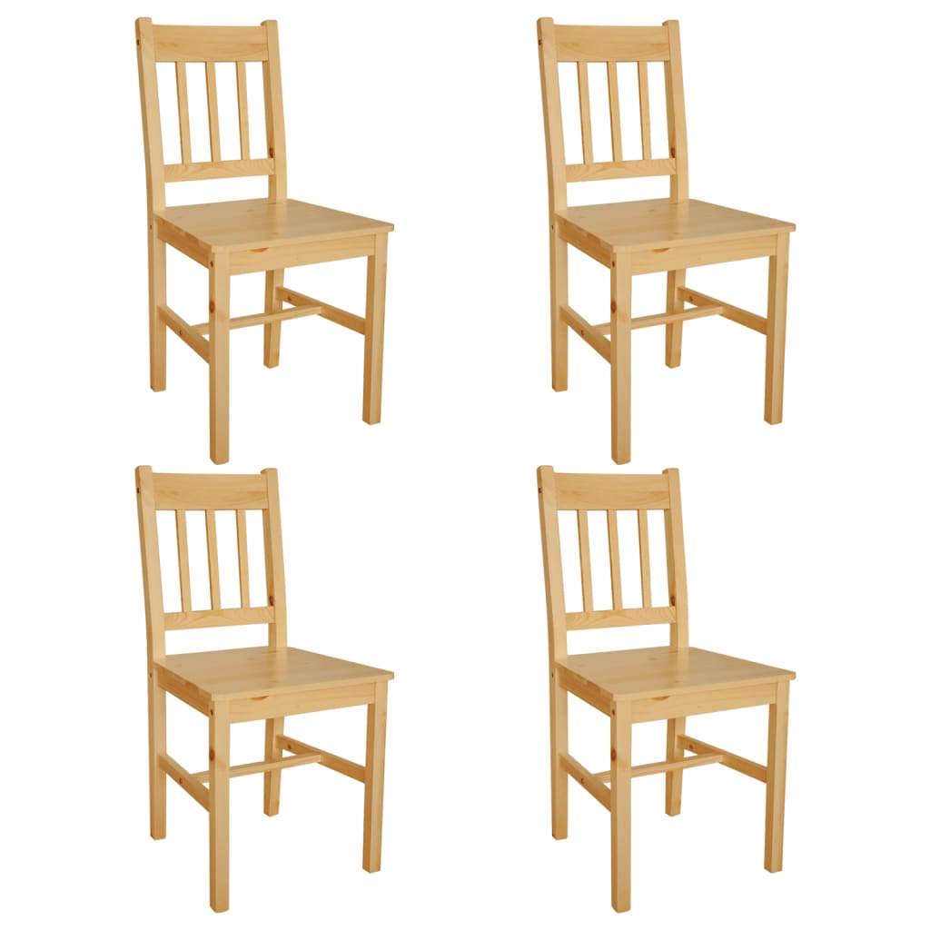 vidaXL Eetkamerstoelen 2 st grenenhout wit