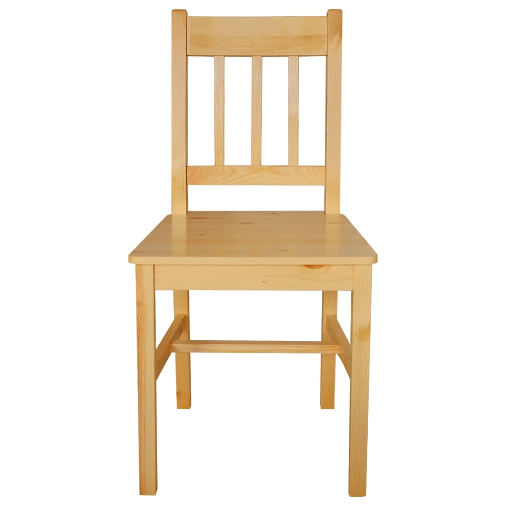 vidaXL Eetkamerstoelen 2 st grenenhout wit