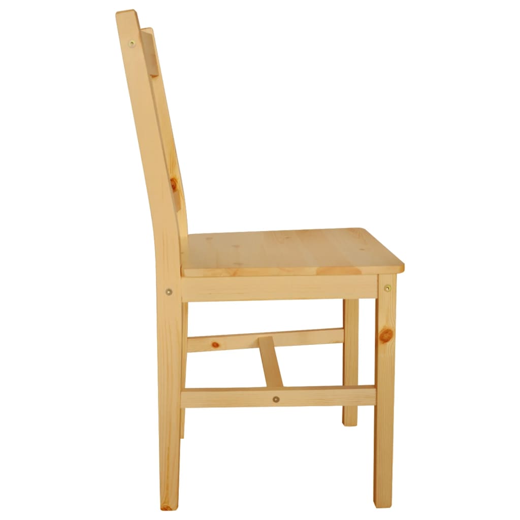 vidaXL Eetkamerstoelen 2 st grenenhout wit