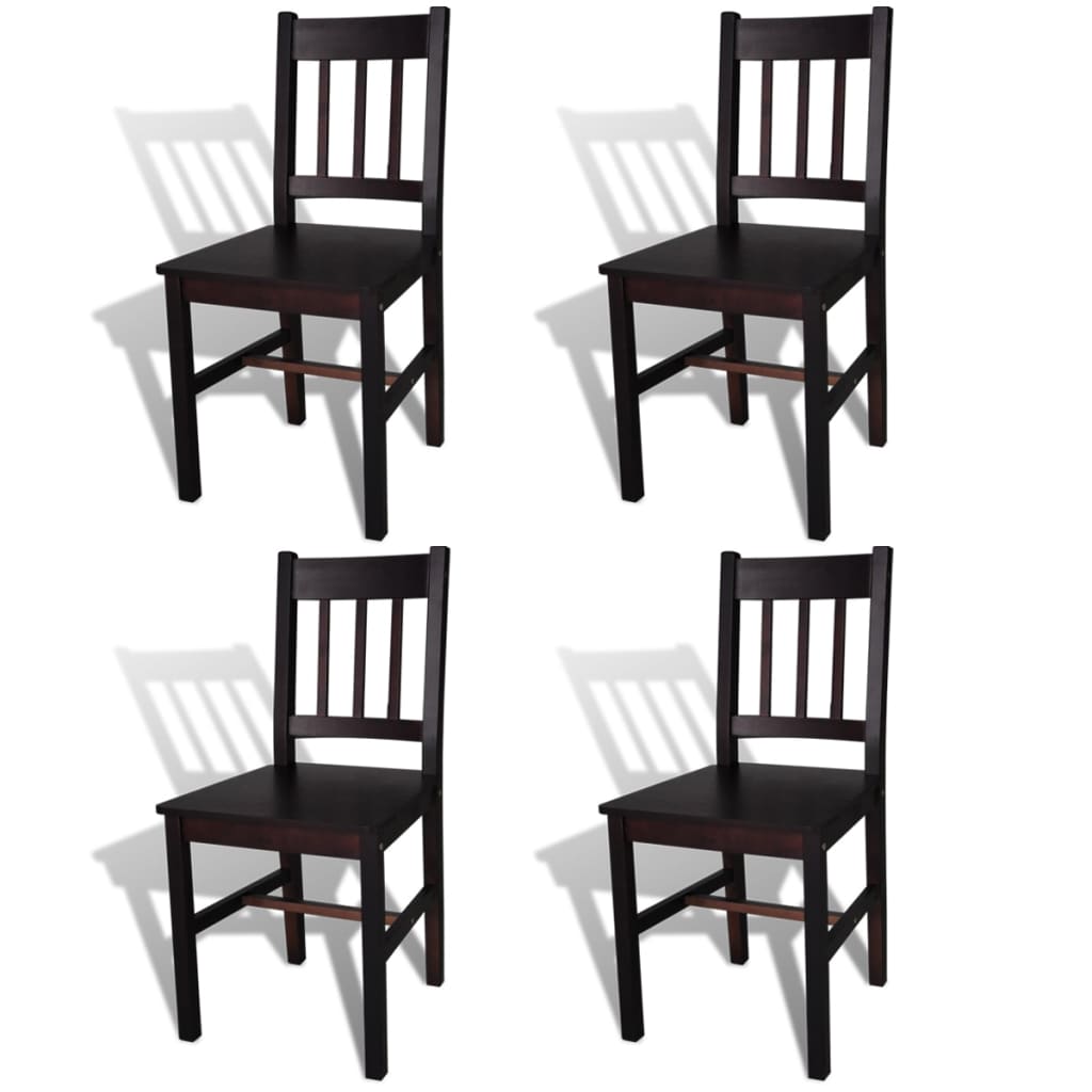 vidaXL Eetkamerstoelen 2 st grenenhout wit