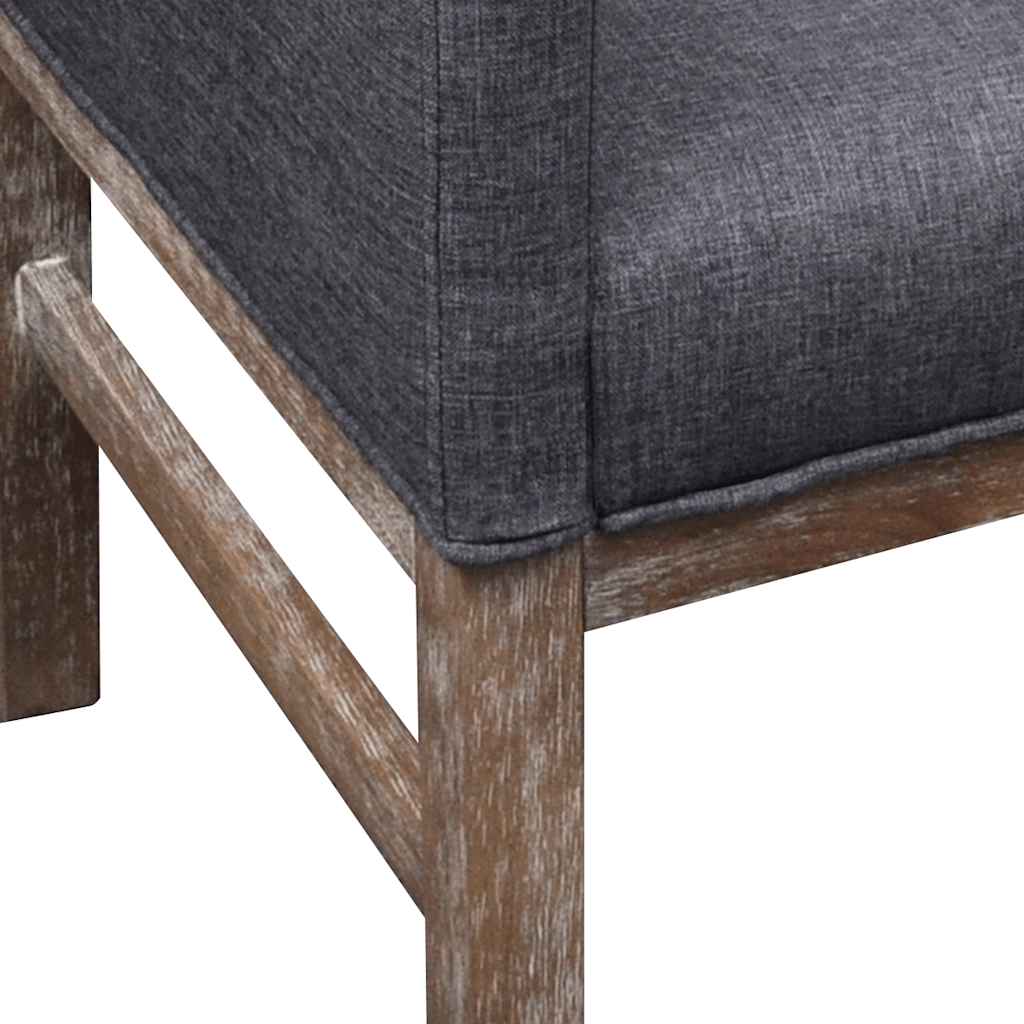 vidaXL Bank met gevoerde kussens stof rubberwood lichtgrijs