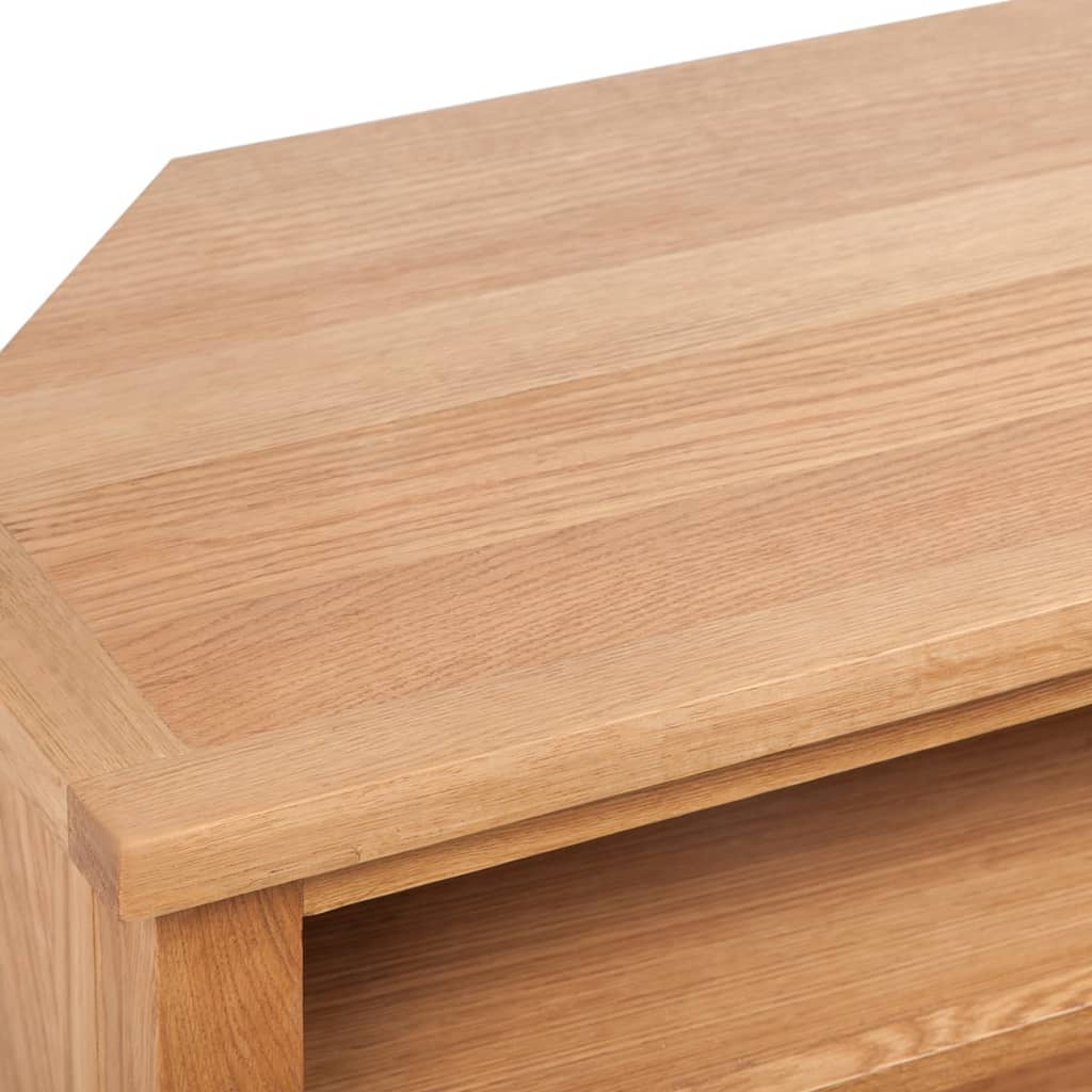 vidaXL Tv-meubel met lade 88x42x46 cm massief eikenhout