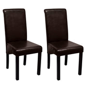 vidaXL Eetkamerstoelen 2 st kunstleer bruin