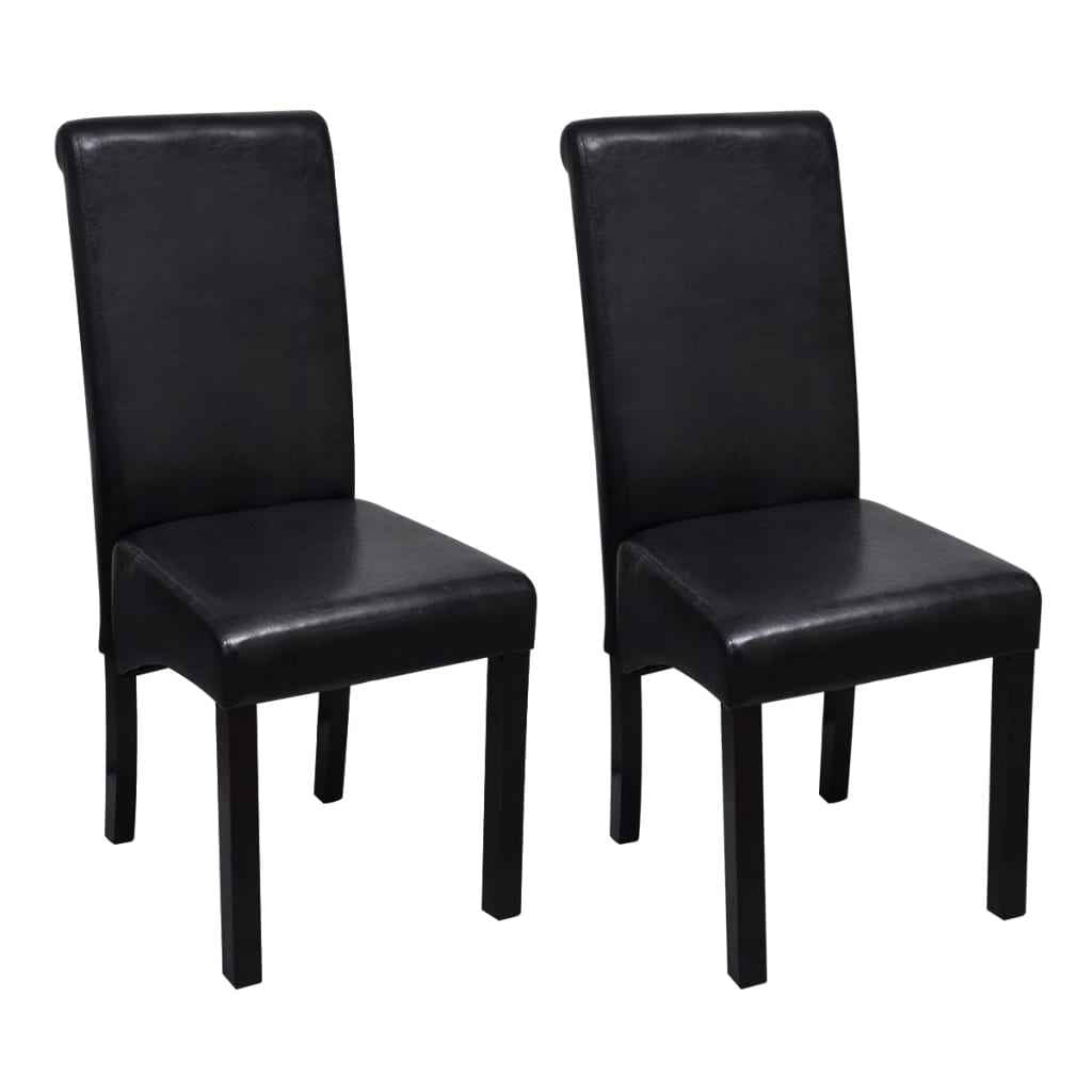 vidaXL Eetkamerstoelen 2 st kunstleer bruin