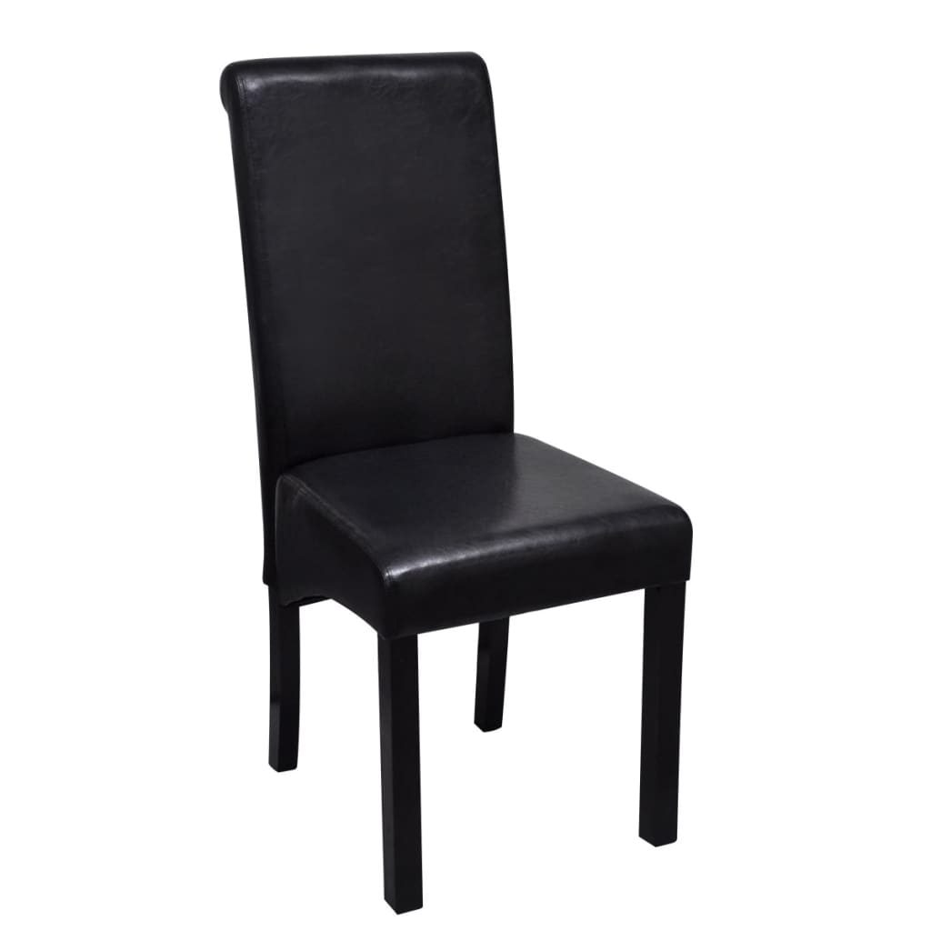 vidaXL Eetkamerstoelen 2 st kunstleer bruin