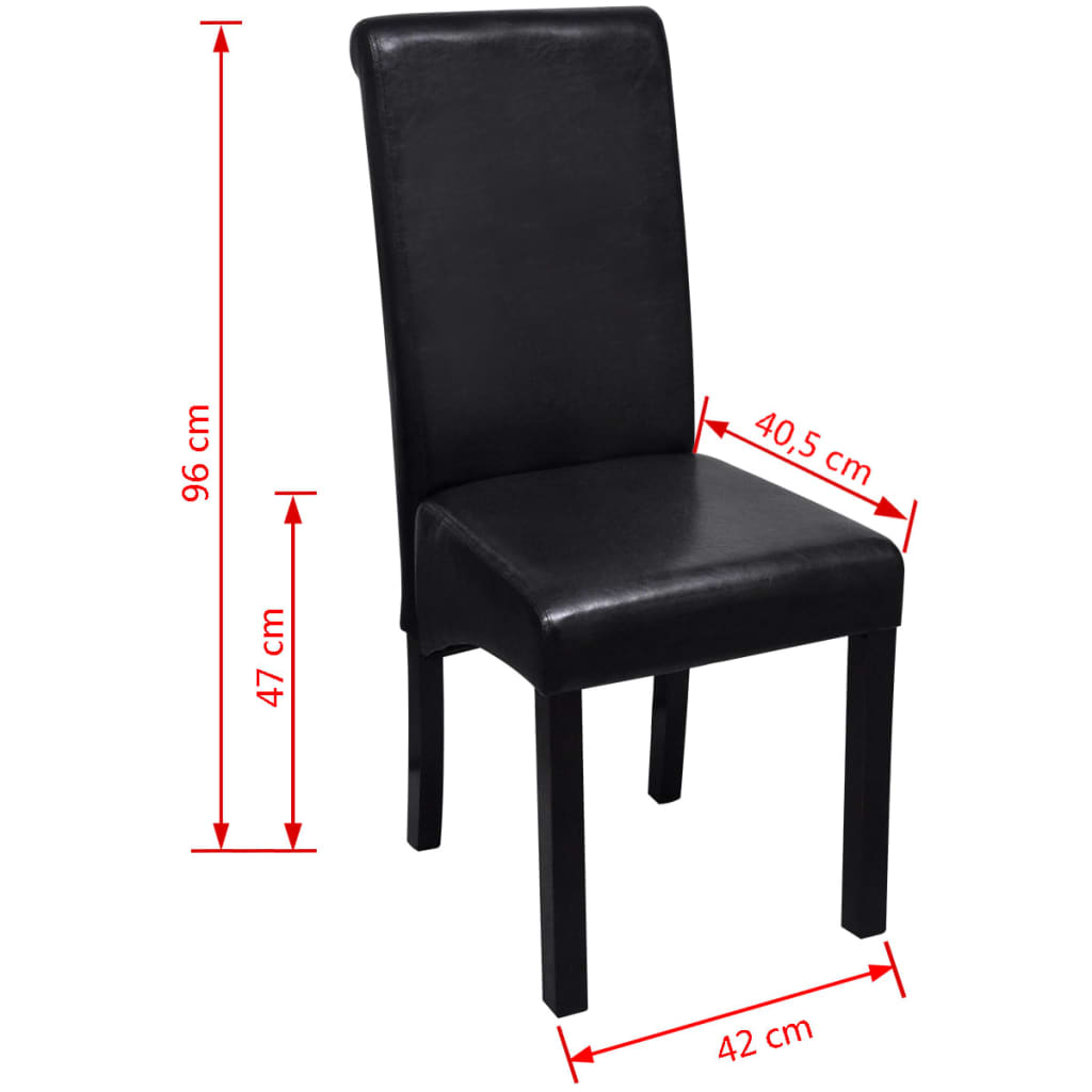 vidaXL Eetkamerstoelen 2 st kunstleer bruin