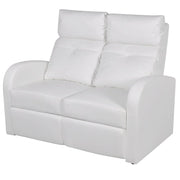 vidaXL Dubbele relaxfauteuil zonder middenleuning kunstleer wit