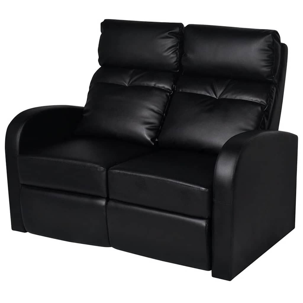 vidaXL Dubbele relaxfauteuil zonder middenleuning kunstleer wit