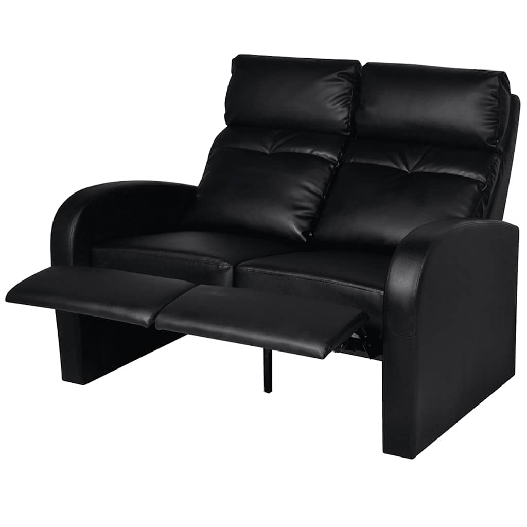 vidaXL Dubbele relaxfauteuil zonder middenleuning kunstleer wit