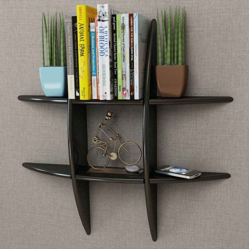 Wandplank MDF zwevend voor boeken/dvd wit