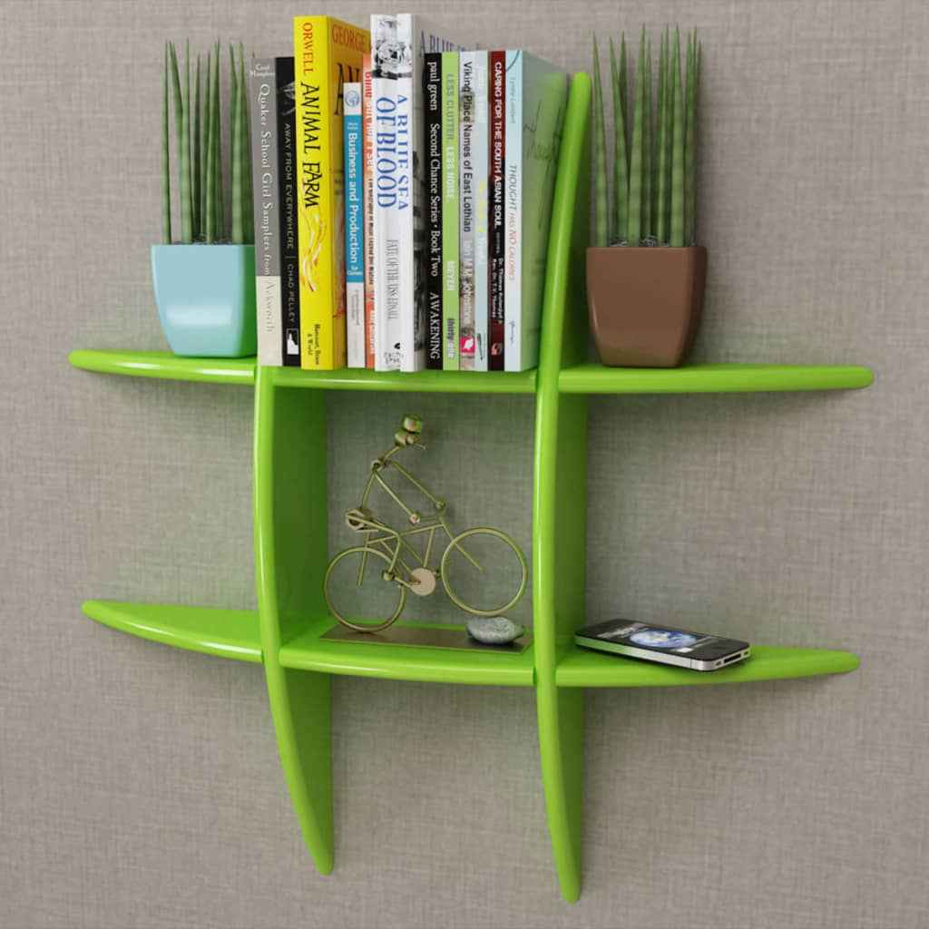Wandplank MDF zwevend voor boeken/dvd wit