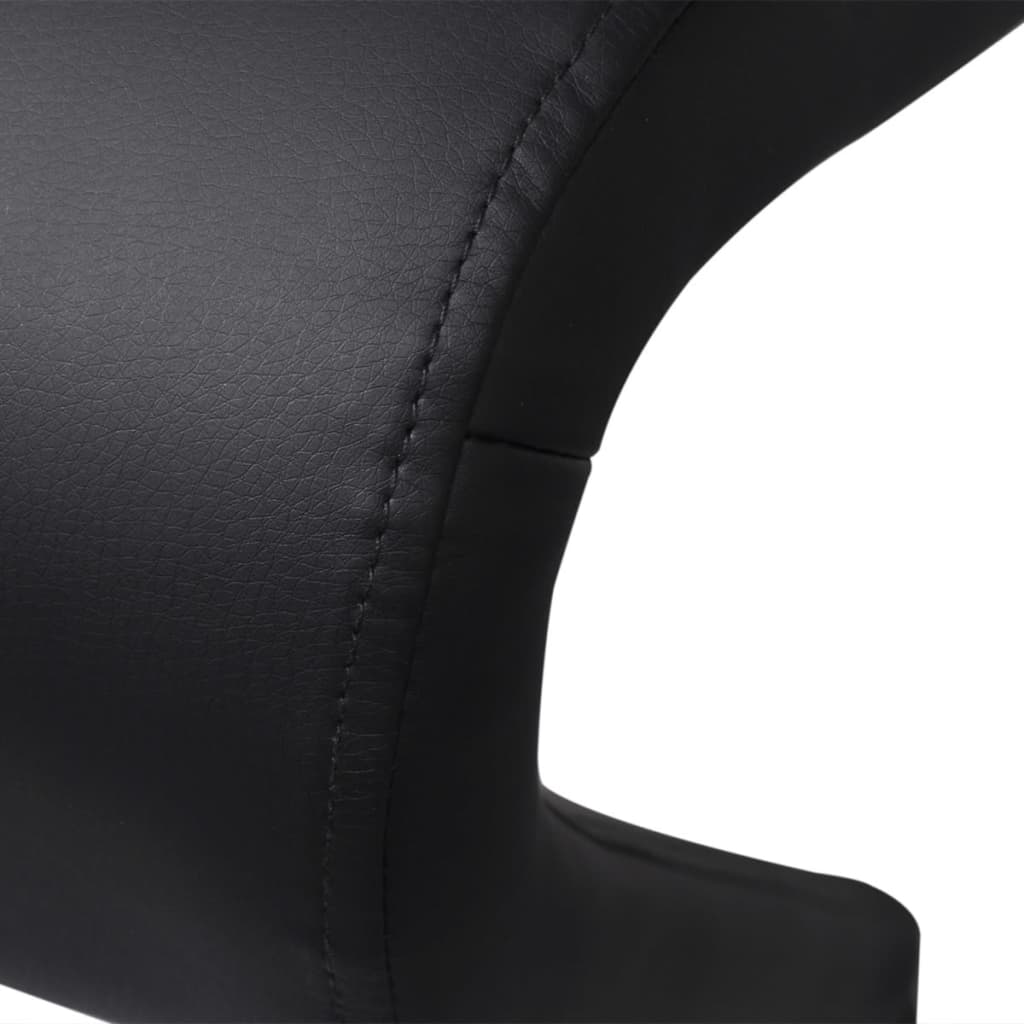 vidaXL Eetkamerstoelen 2 st kunstleer zwart