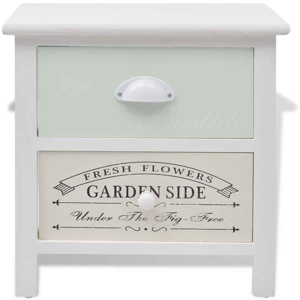 vidaXL Nachtkastjes Franse stijl 2 st hout