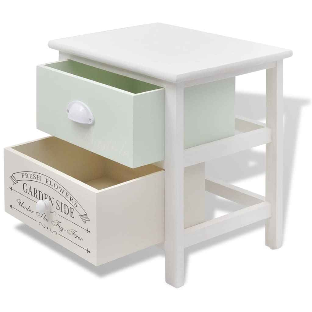 vidaXL Nachtkastjes Franse stijl 2 st hout