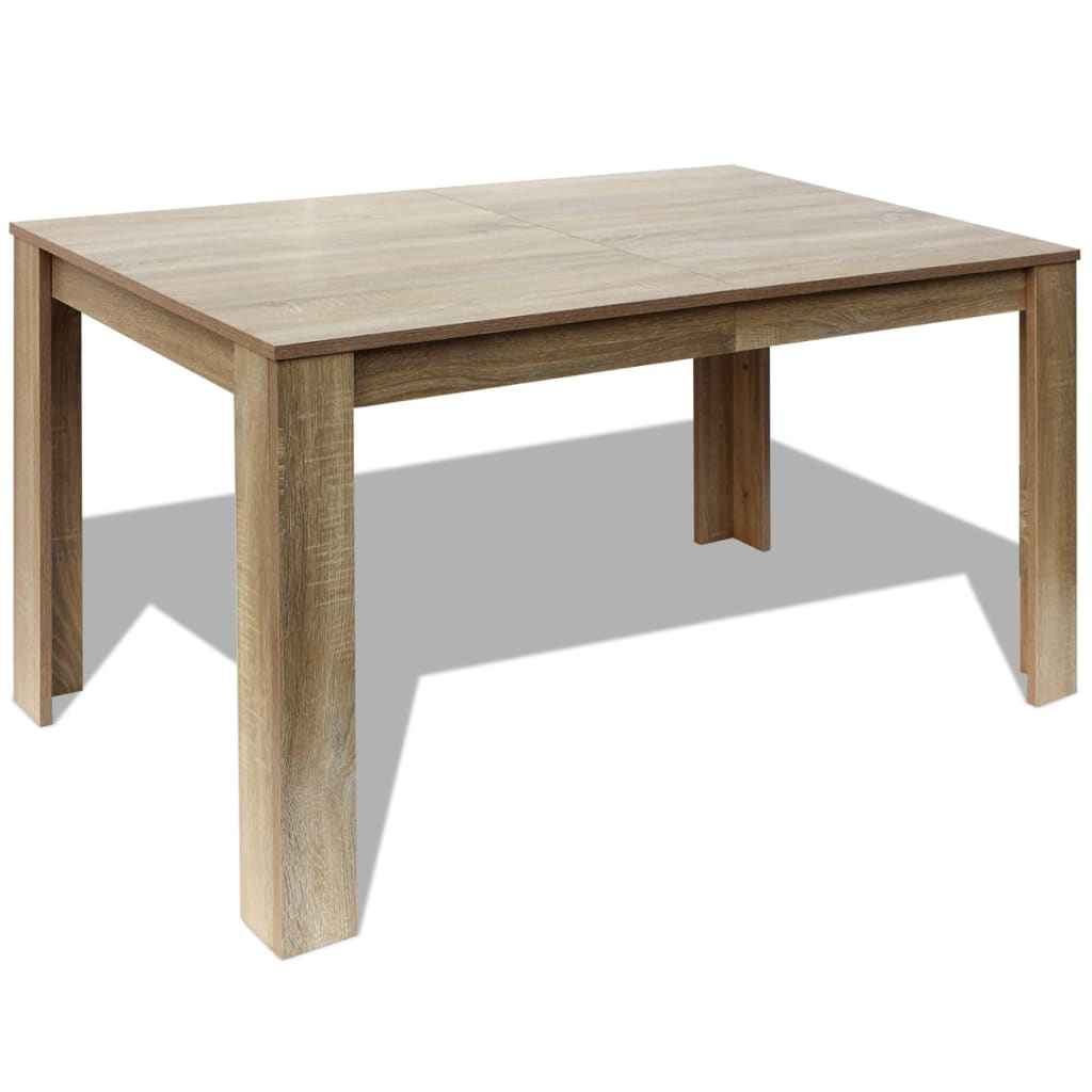 vidaXL Eettafel 140x80x75 cm eikenkleurig