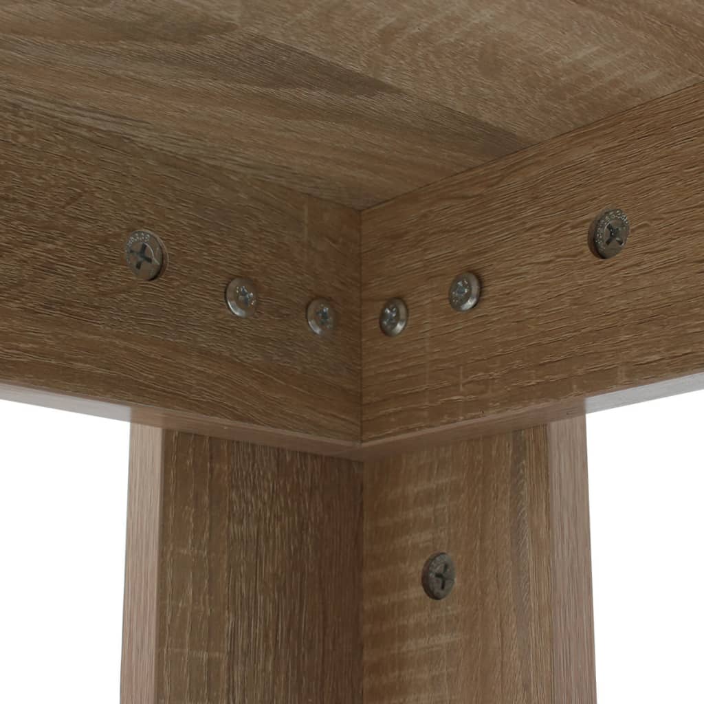 vidaXL Eettafel 140x80x75 cm eikenkleurig