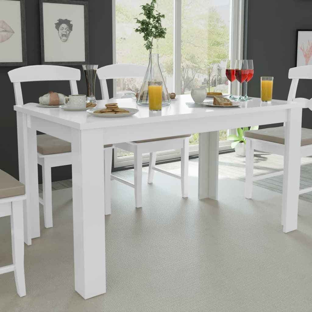 vidaXL Eettafel 140x80x75 cm eikenkleurig