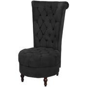 vidaXL Fauteuil hoge rugleuning stof zwart