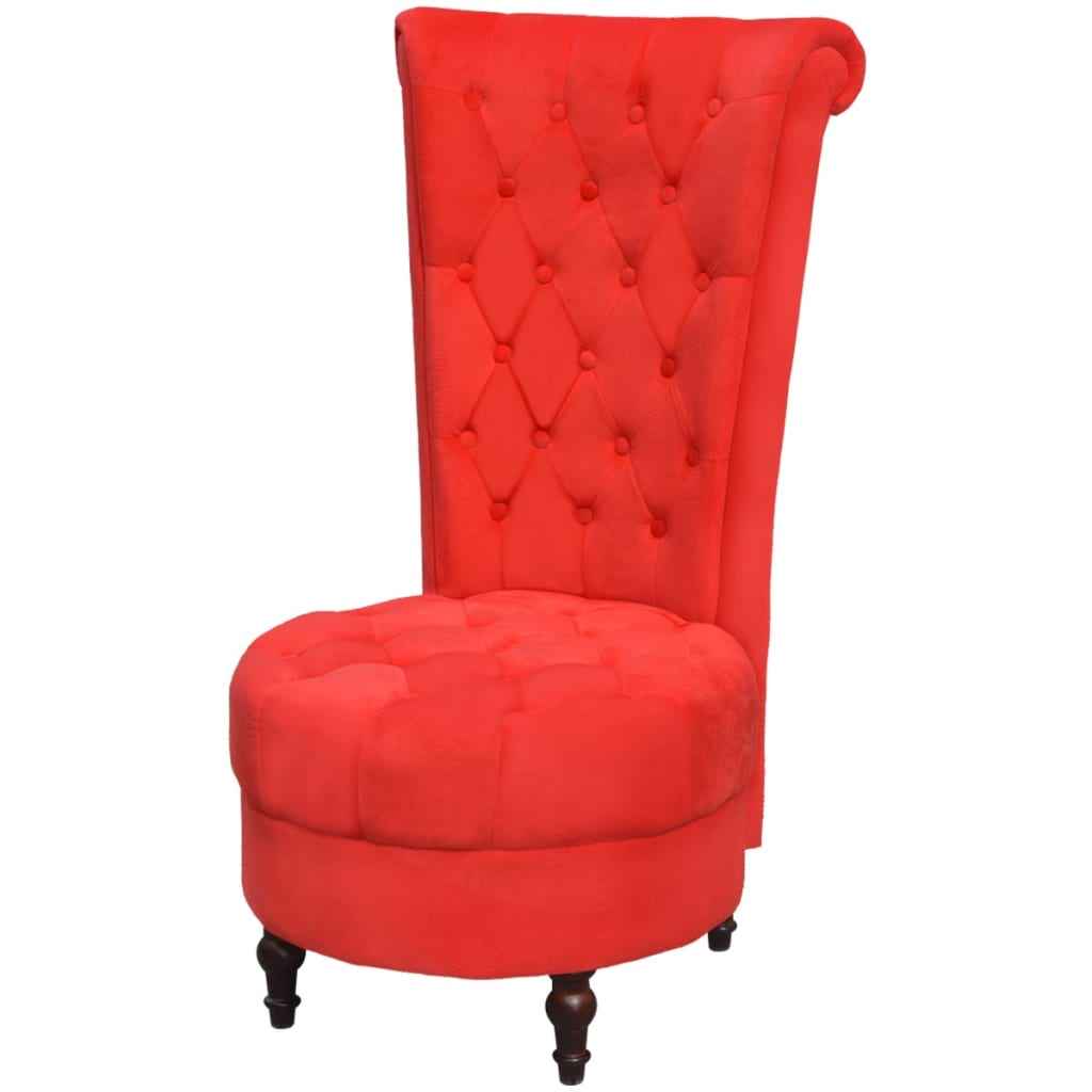 vidaXL Fauteuil hoge rugleuning stof zwart