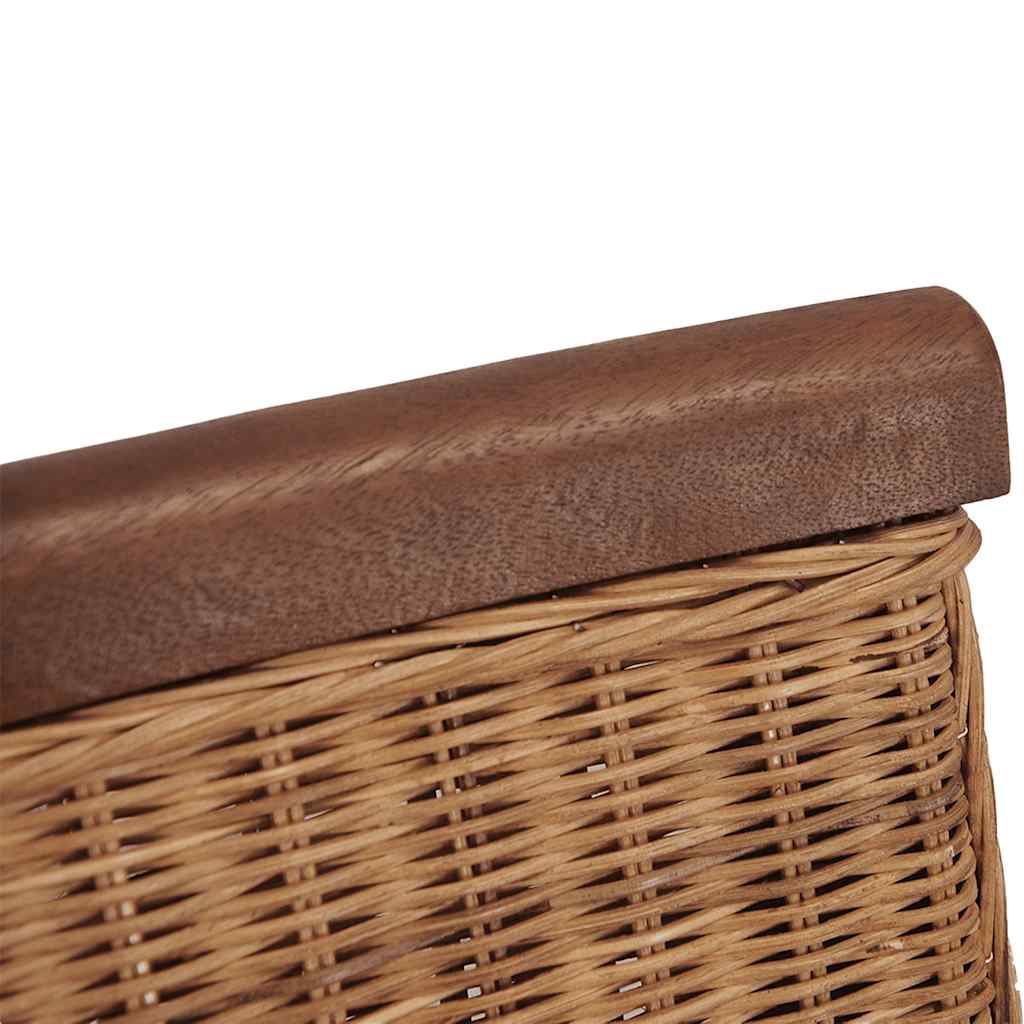 vidaXL Eetkamerstoelen 2 st natuurlijk rattan bruin