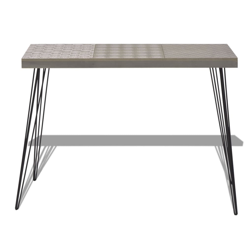 vidaXL Wandtafel 90x30x71,5 cm grijs