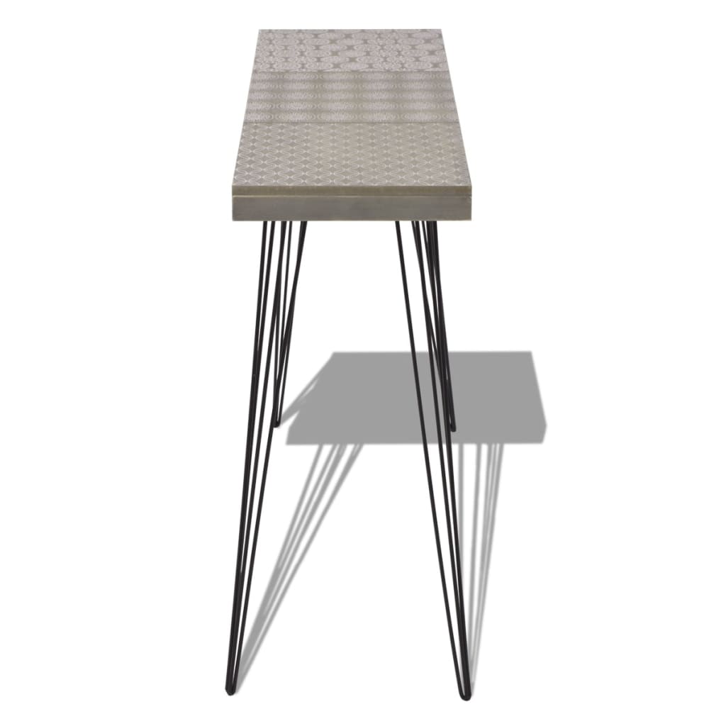 vidaXL Wandtafel 90x30x71,5 cm grijs