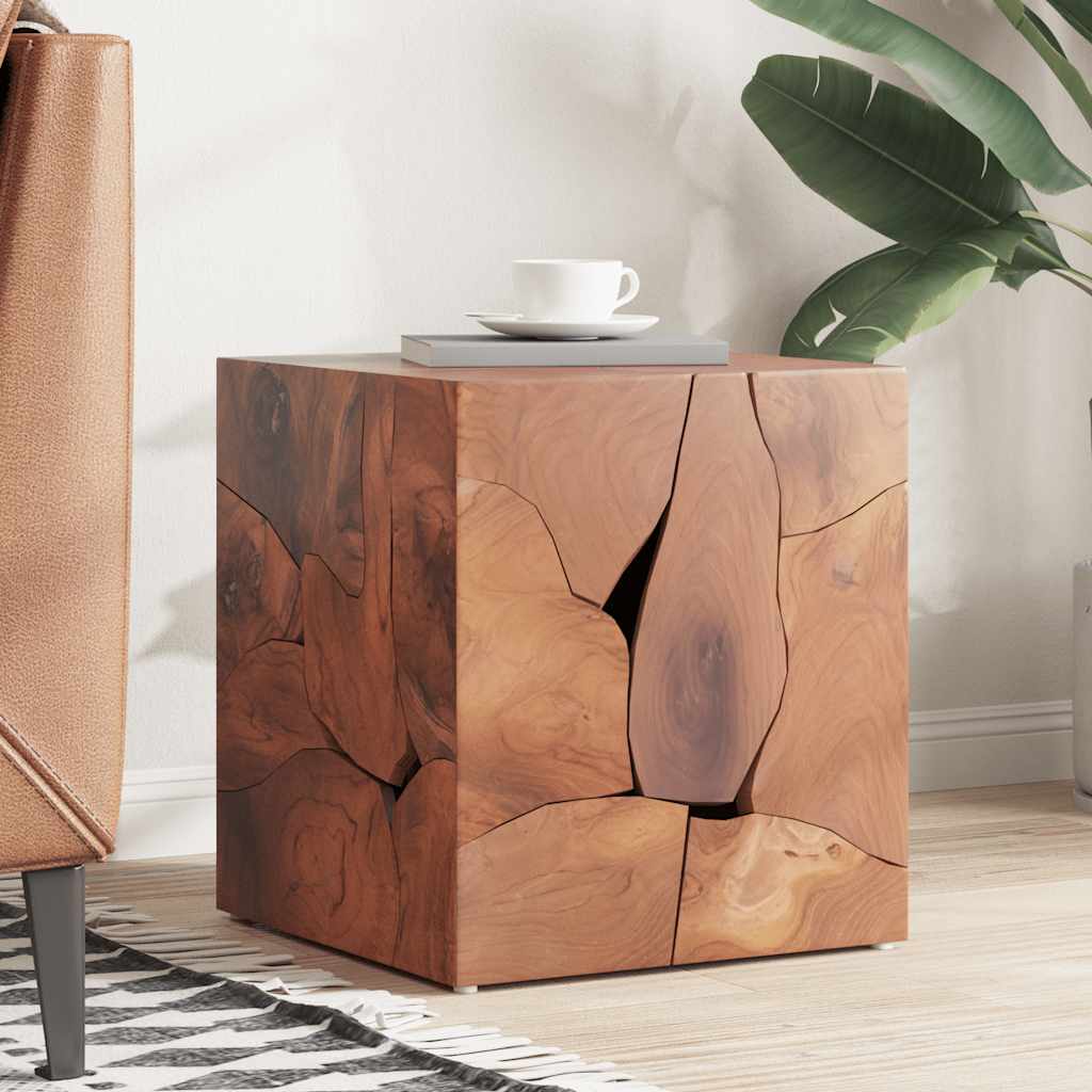 vidaXL Kruk 40x40x45 cm massief teakhout bruin