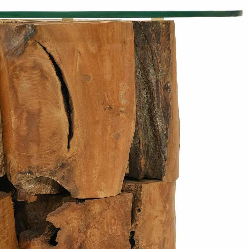 vidaXL Salontafel 60 cm massief teak drijfhout - Aashly