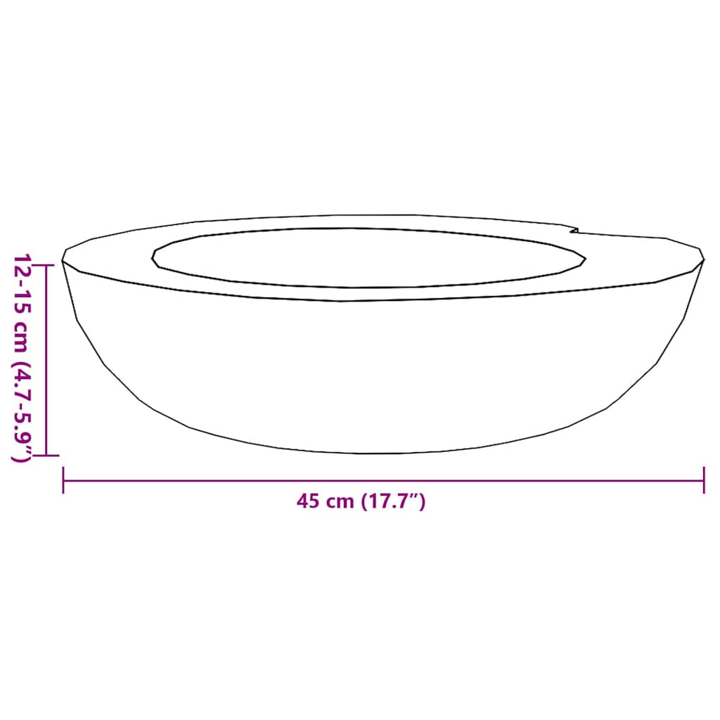 vidaXL Wastafel 45 cm massief teakhout