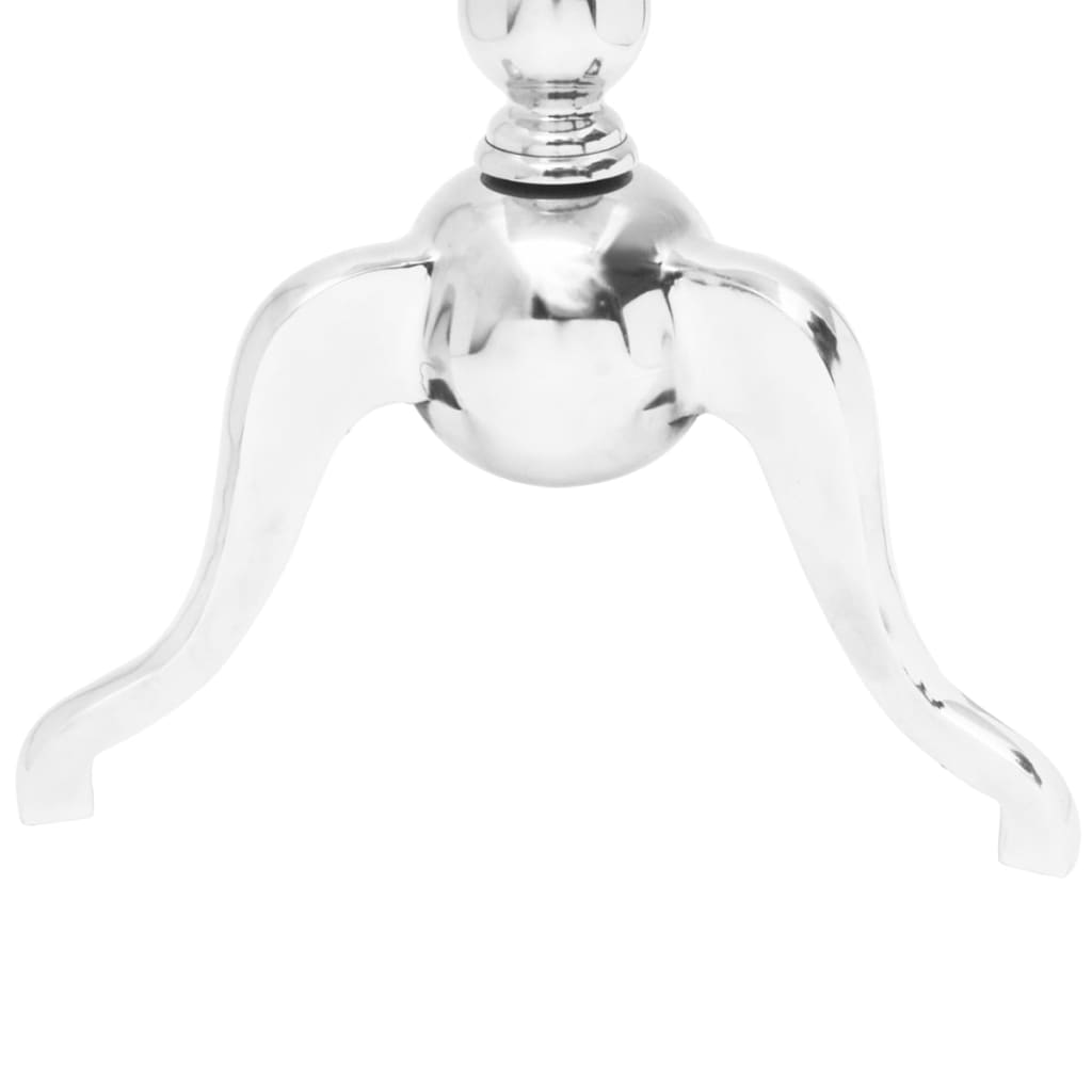vidaXL Side Table Square Aluminum Silver
