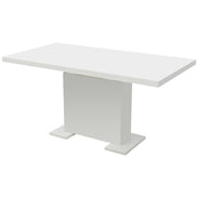 vidaXL Eettafel verlengbaar hoogglans wit
