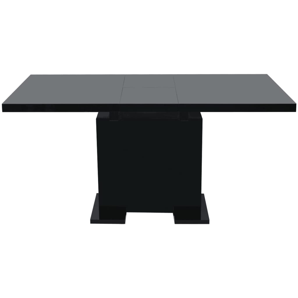 vidaXL Eettafel verlengbaar hoogglans wit