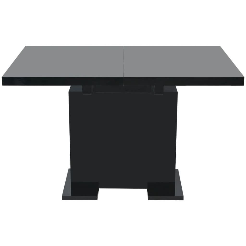 vidaXL Eettafel verlengbaar hoogglans wit