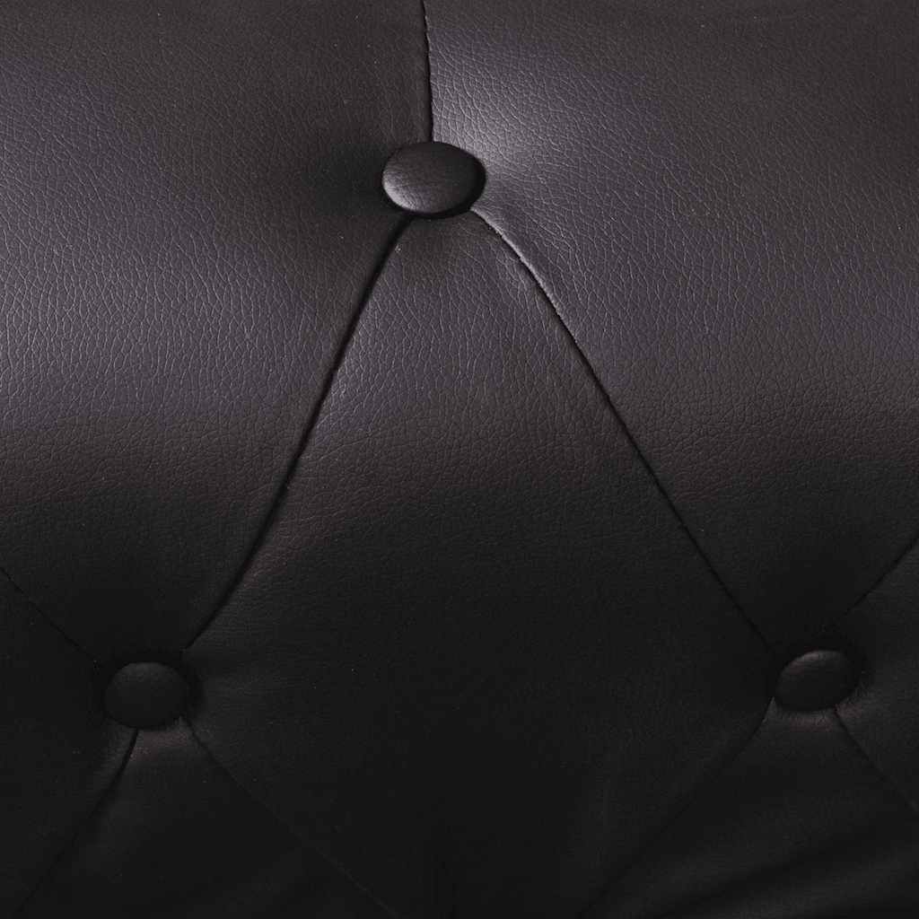 vidaXL Hoekbank 5-zits Chesterfield-stijl kunstleer wit