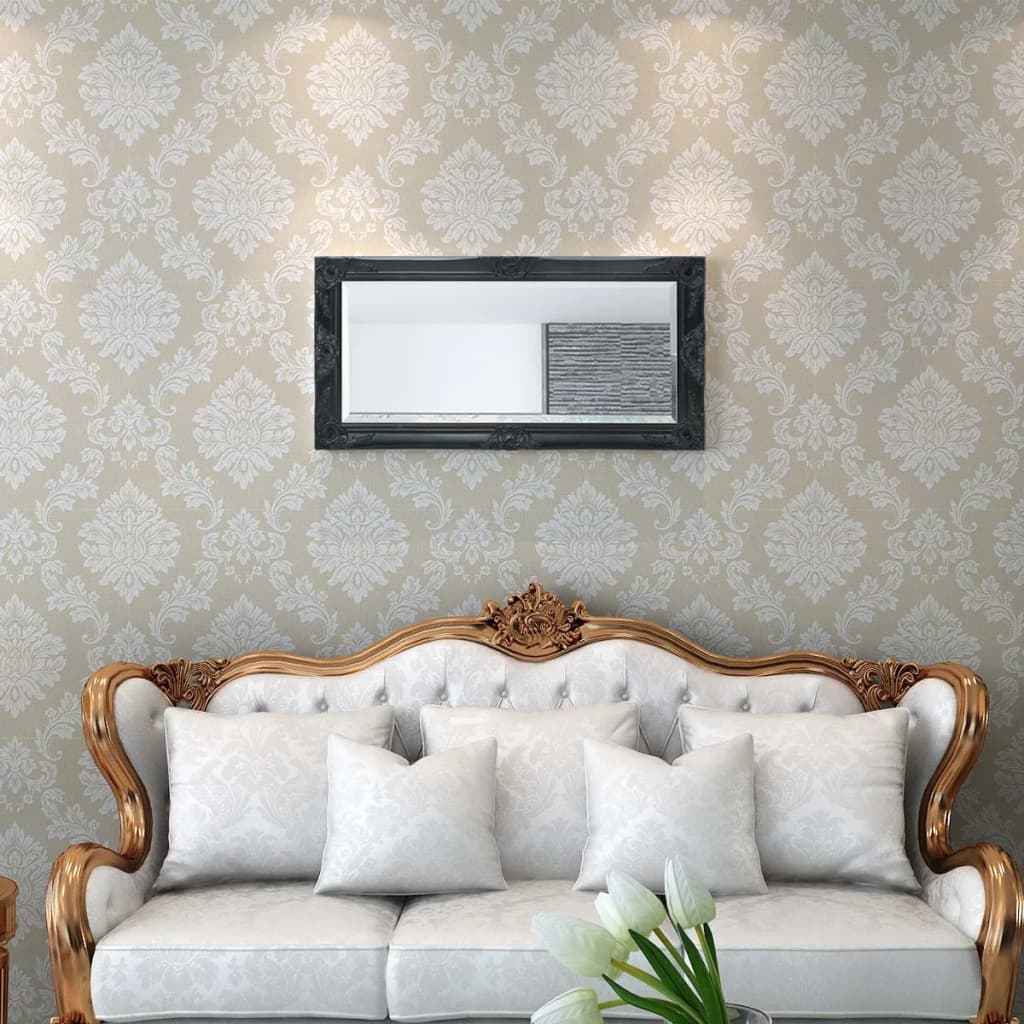 vidaXL Wandspiegel Barok 100 x 50 cm wit