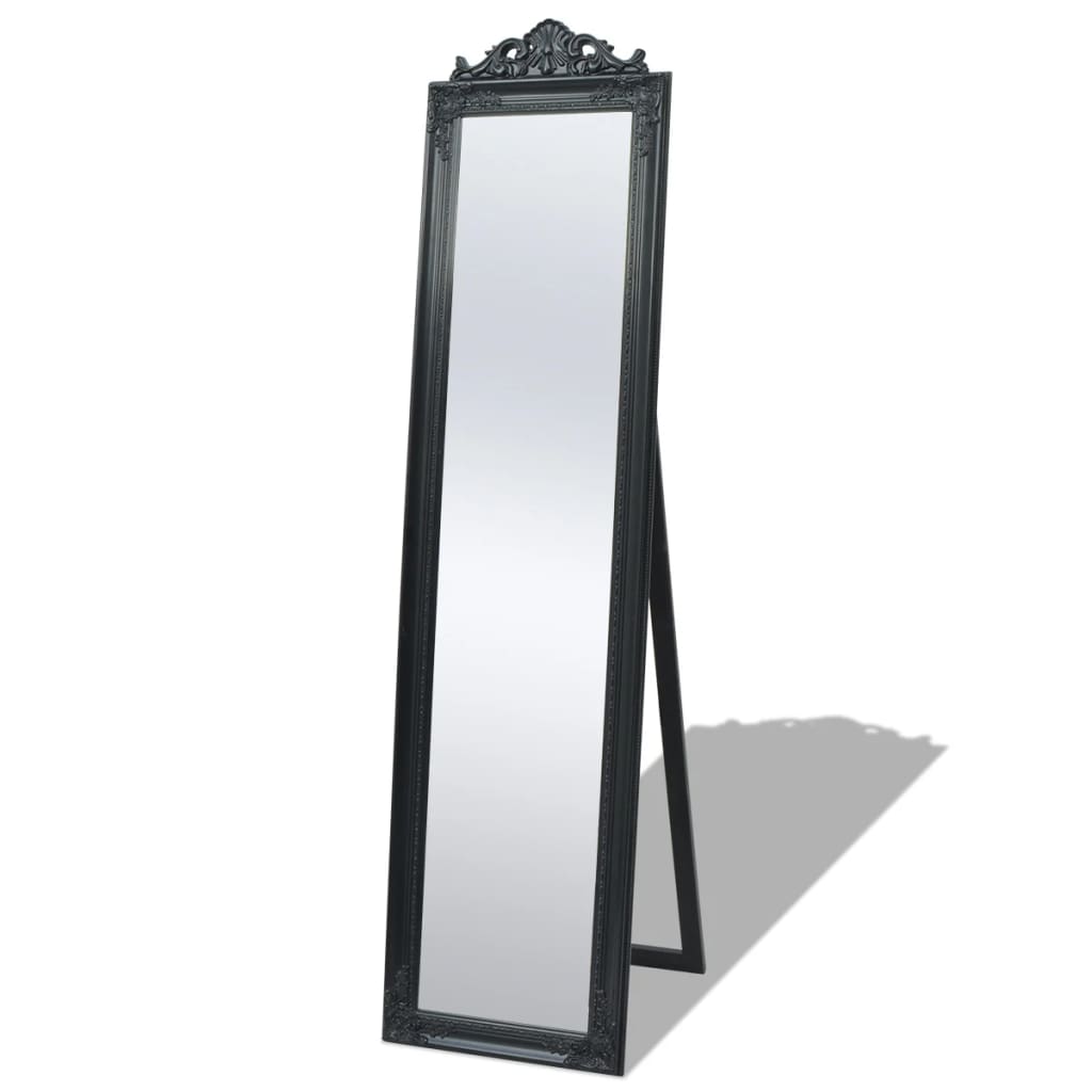 vidaXL Spiegel vrijstaand barok stijl 160x40 cm wit