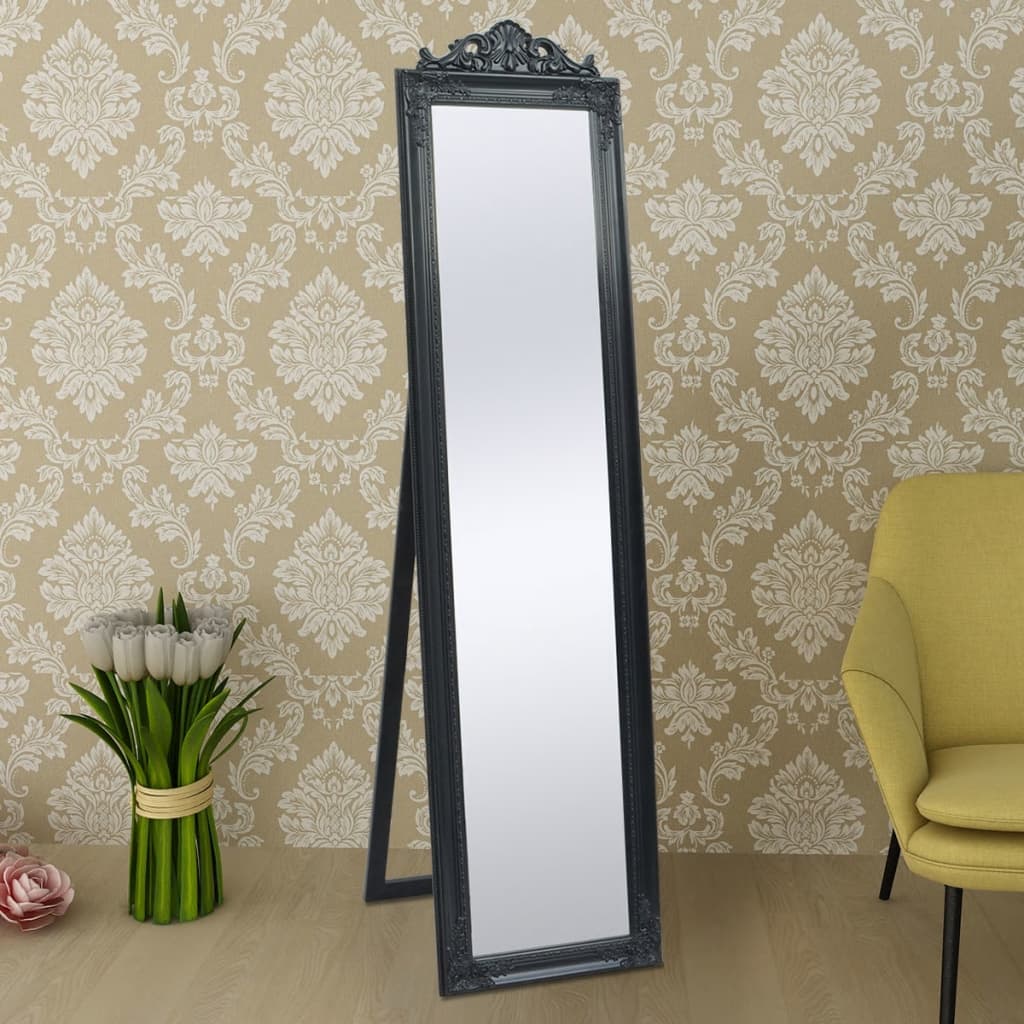 vidaXL Spiegel vrijstaand barok stijl 160x40 cm wit