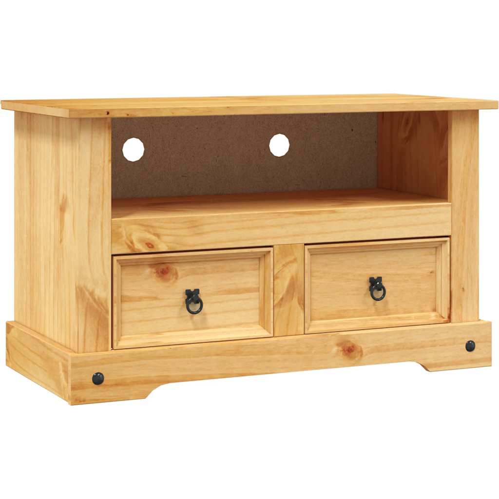 vidaXL Tv-meubel 91x43x56 cm Mexicaans grenenhout Corona-stijl wit