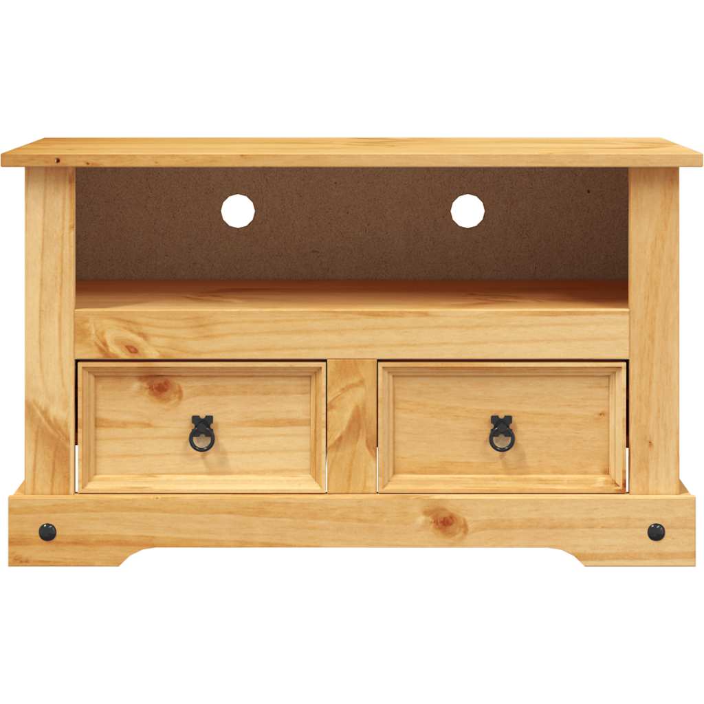 vidaXL Tv-meubel 91x43x56 cm Mexicaans grenenhout Corona-stijl wit
