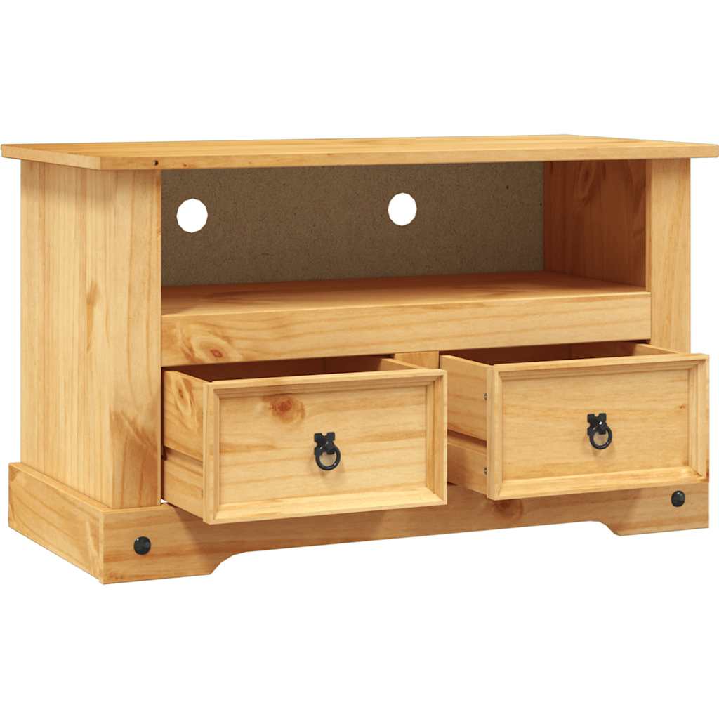 vidaXL Tv-meubel 91x43x56 cm Mexicaans grenenhout Corona-stijl wit
